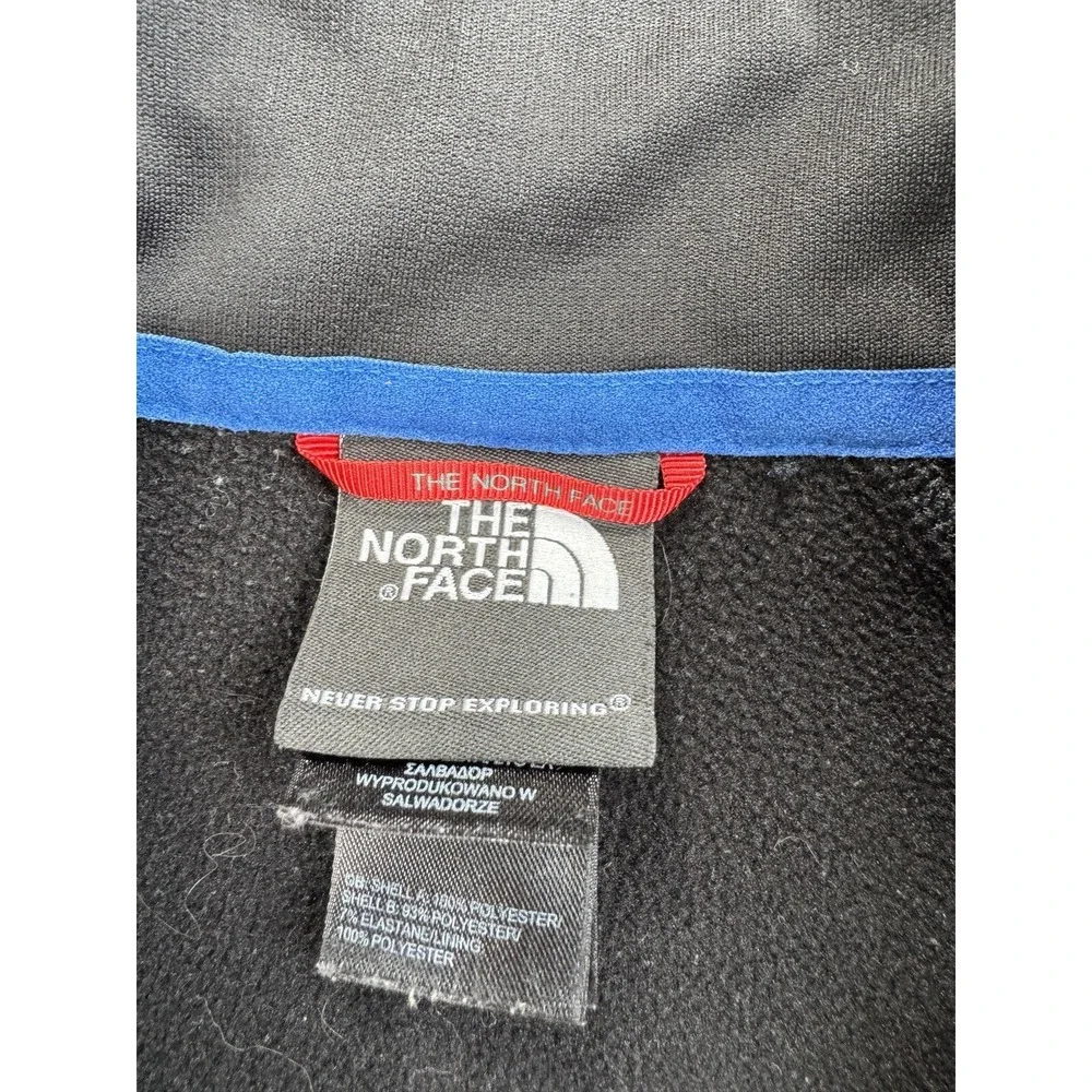 The North Face Mens Medium 1/4 Zip Sweater Pullover Black Active Hiking Fleece